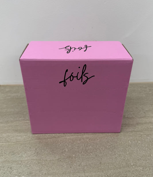 Pink Box of Medium Silver Foils