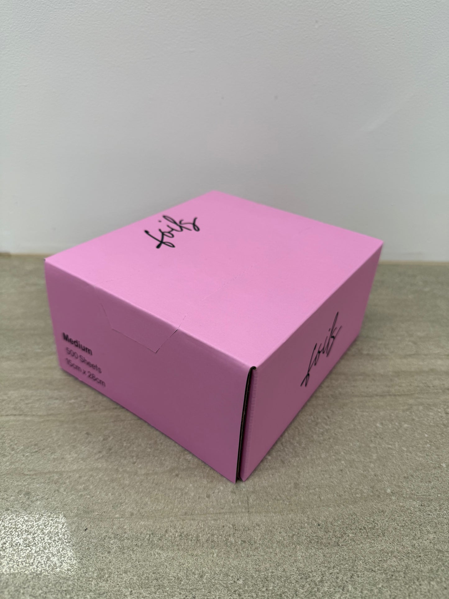 Pink Box of Medium Silver Foils